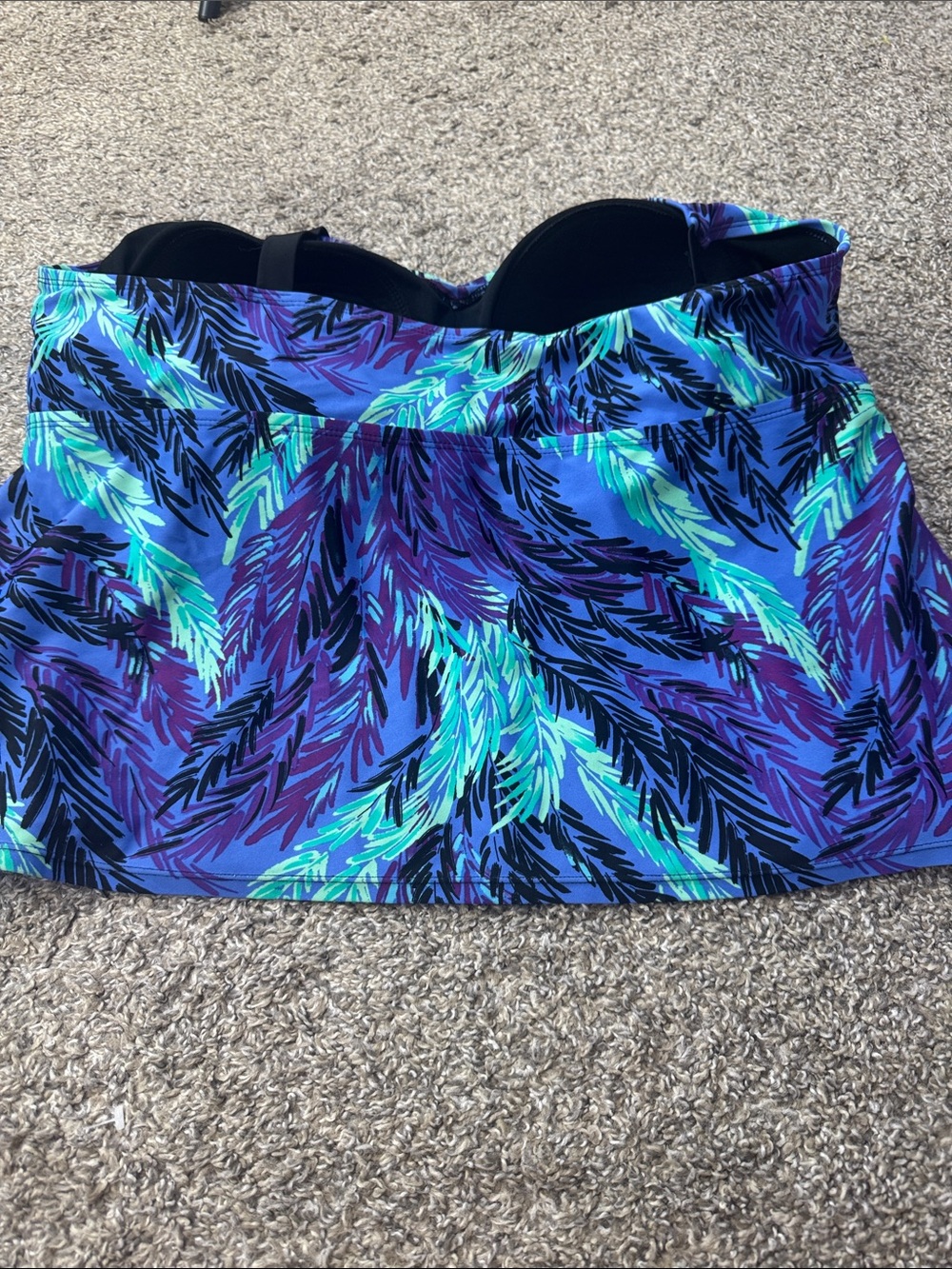 Beach Native Tankini Top Purple Blue - Picture 2 of 3